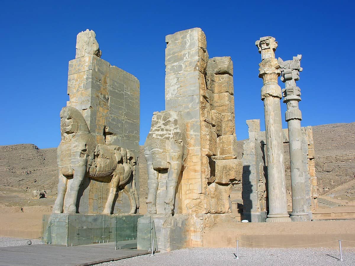 مدينة تخت جمشيد الأثرية. الإمبراطورية الإيرانية 